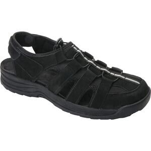 NWOT Drew Hamilton Black Fisherman Shock Absorbing Memory Foam Sandal Size 10 6E